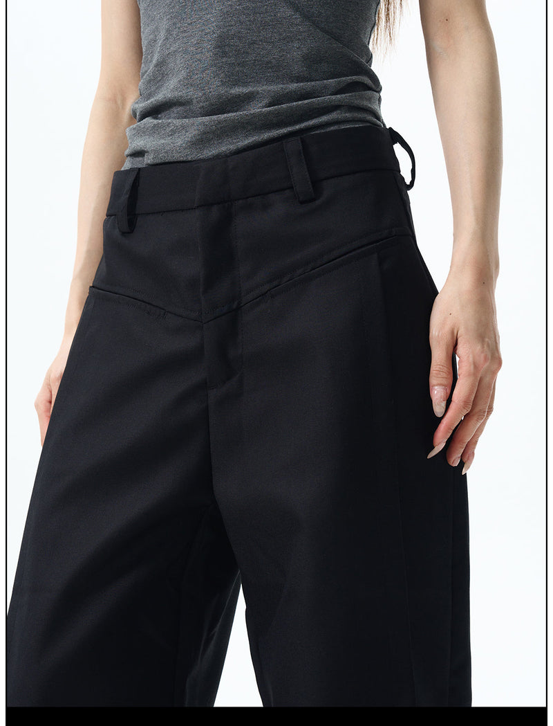 Wide Leg Skater Pants in Black