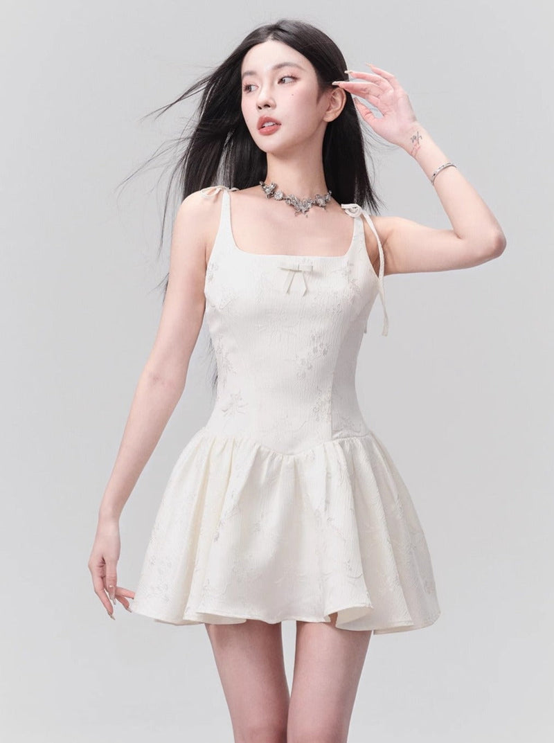 Tie-strap Fit and Flare Mini Dress