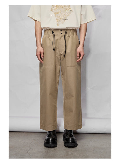 Wide Relaxed Straight-cut Cropped/mid-length Pants
