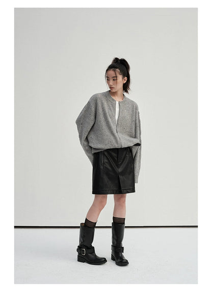 Irregular Distressed Open-knit Cardigan/vest