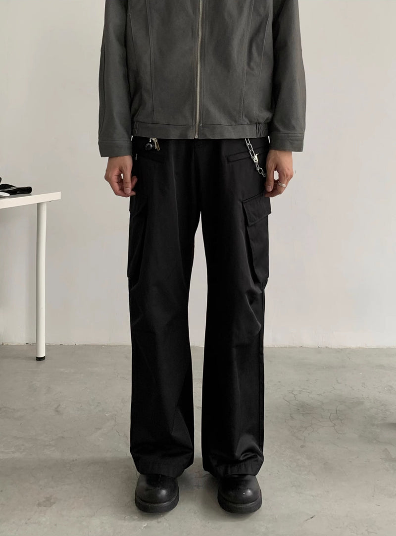 Wide-leg Utility Work Pants