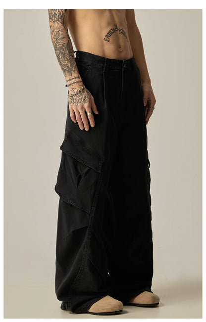 Olive Wide Leg Combat Pants
