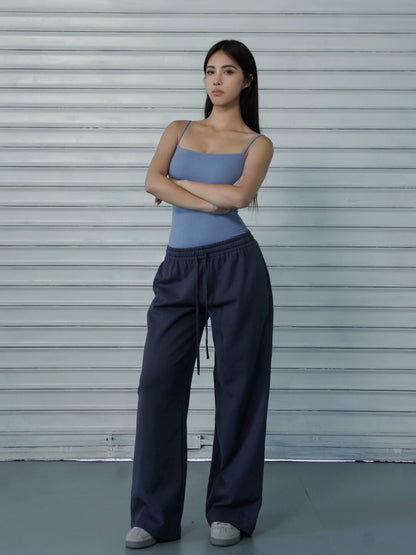 Loose-fit Drawstring Straight-leg Athletic Pants