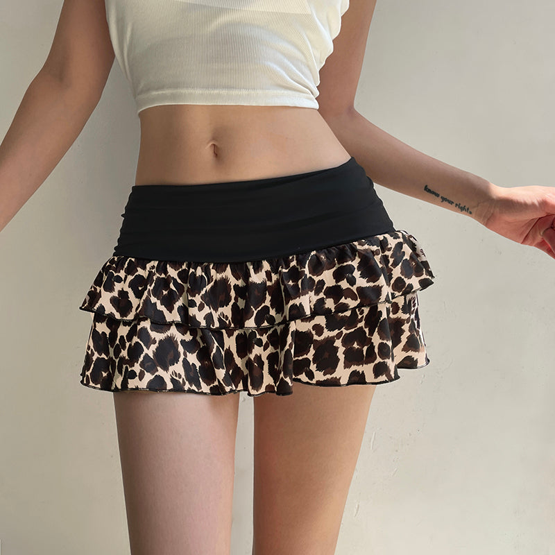 Zivah Leopard Mini Skirt