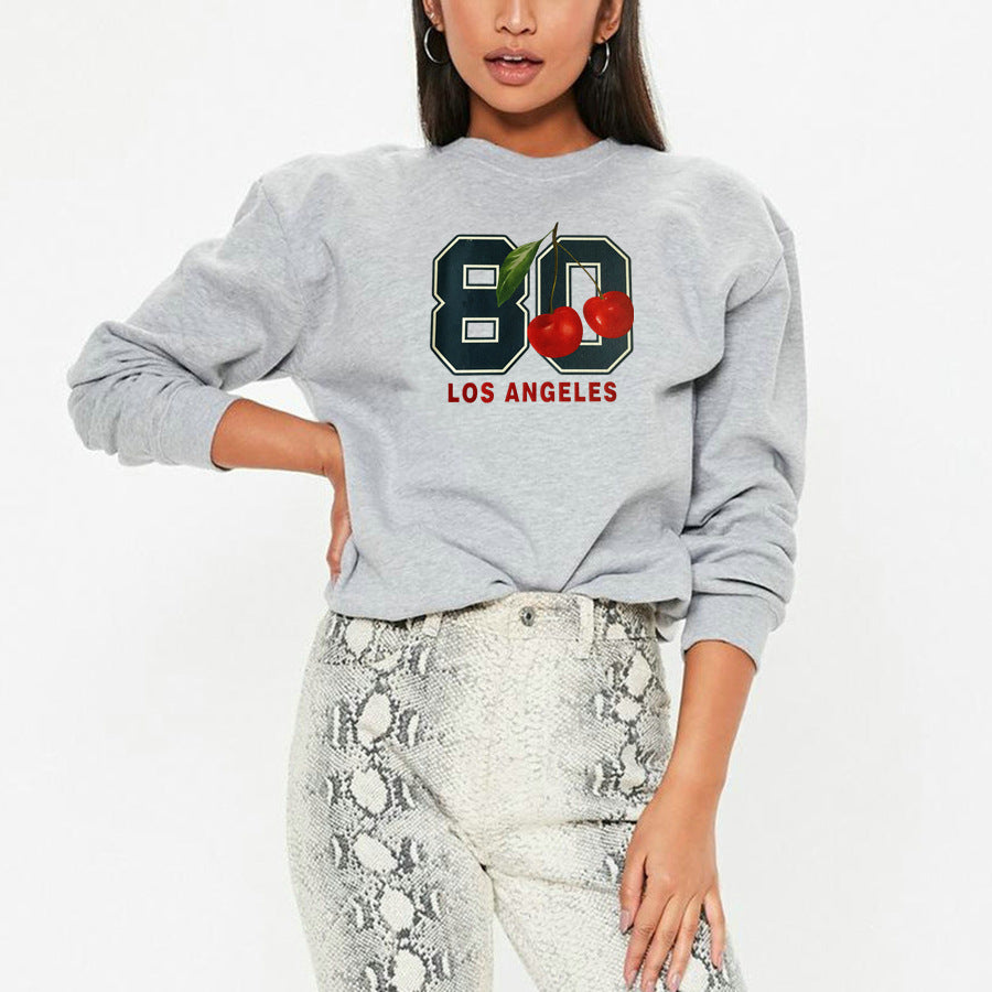Street Hipster Off Shoulder Loose Round Neck Long Sleeve Sweatshirt Clothing Autumn Winter
