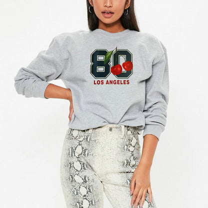 Street Hipster Off Shoulder Loose Round Neck Long Sleeve Sweatshirt Clothing Autumn Winter