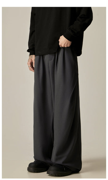 Khaki Wide Leg Dress Pants