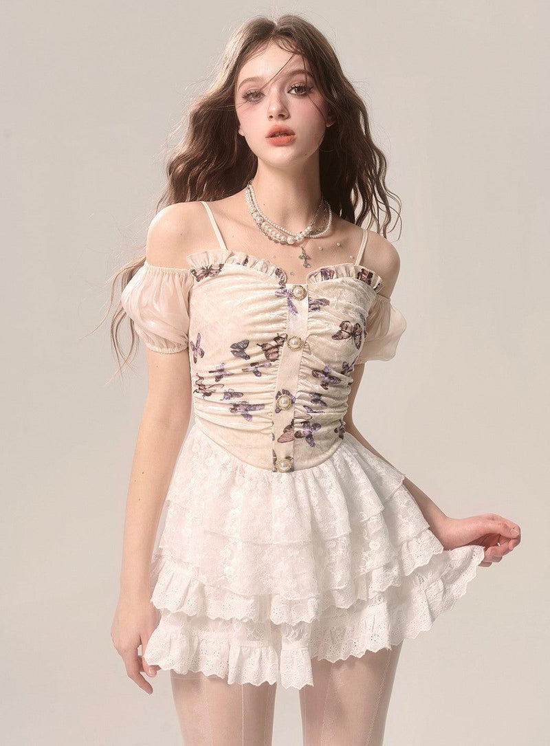 White Lace Ballet-inspired Cake Skirt