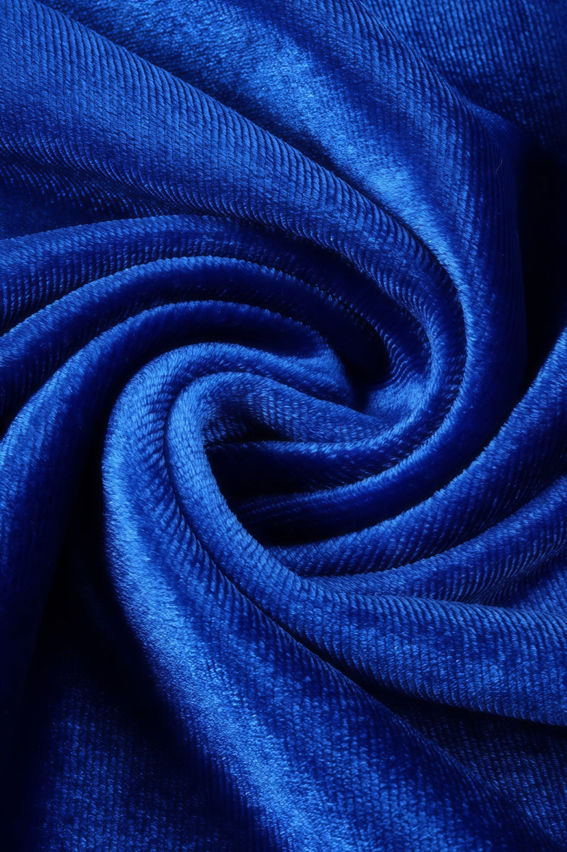Liornd Blue Split Backless Maxi Dress