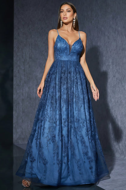 Keane Blue Mesh Maxi Dress