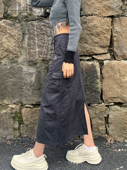 Drawstring High-waist Skirt