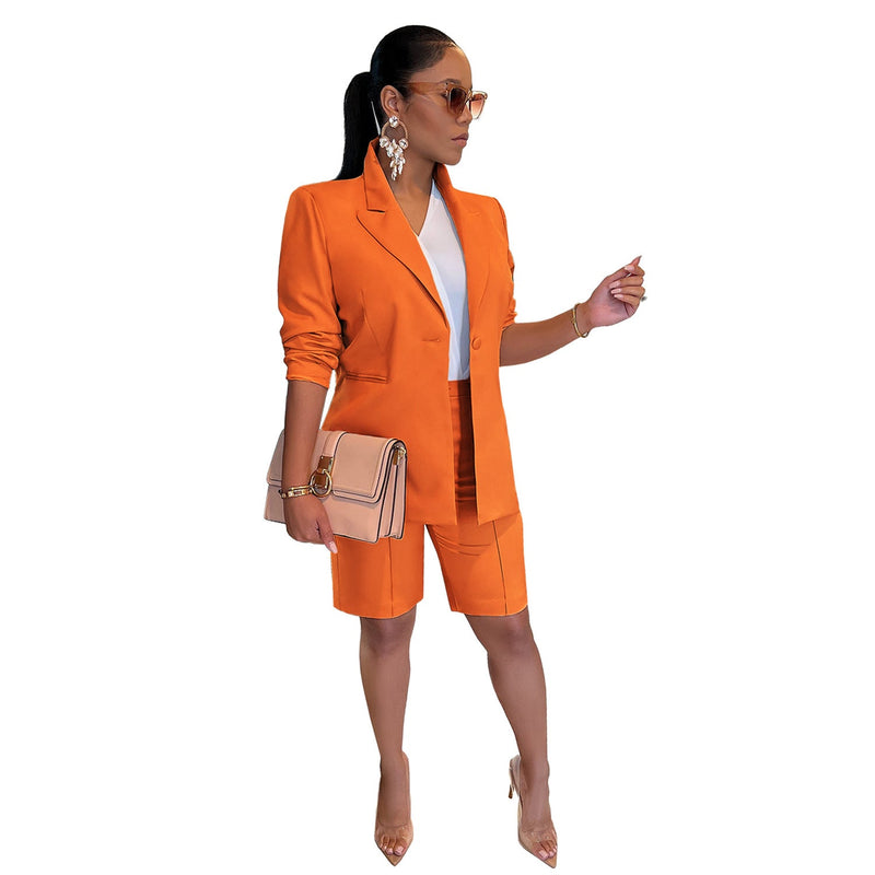 Clothing Blazer Shorts Two Piece Suit Spring Summer Suit