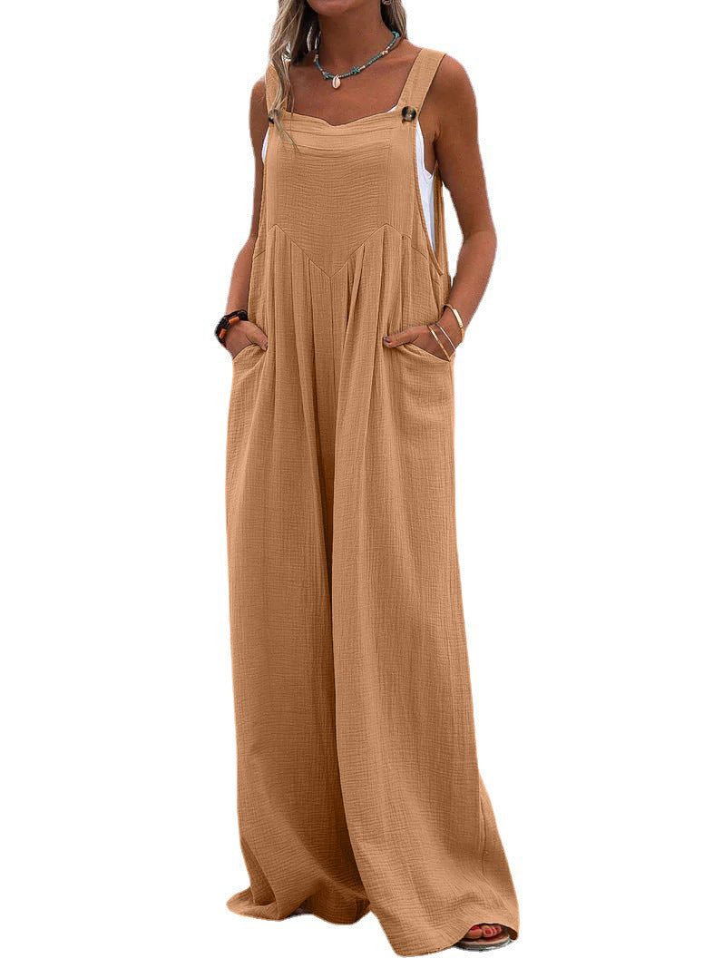 Clothing Summer Jumpsuit Color Wide Leg Jumpsuit