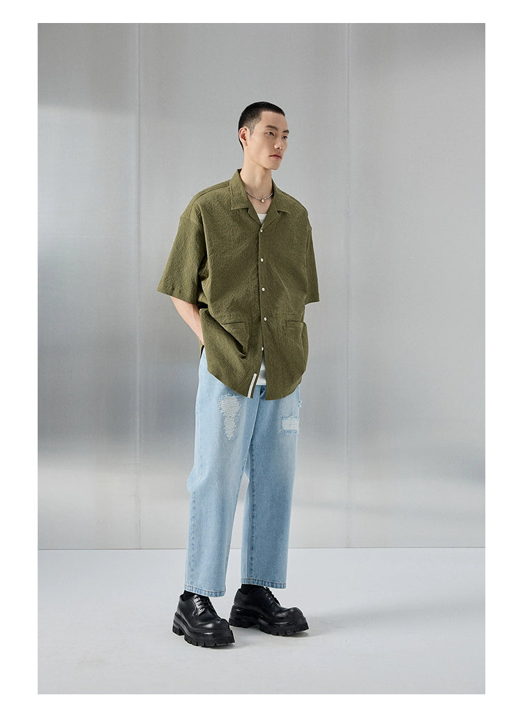 Distressed Patchwork Cropped/short Pants