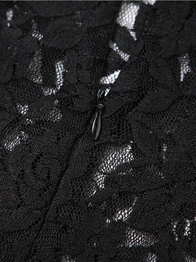 Spaghetti Strap See Through Lace Maxi Dress