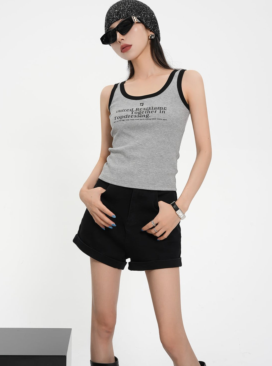 High-waisted Tailored Shorts - Black Mini Dress Shorts