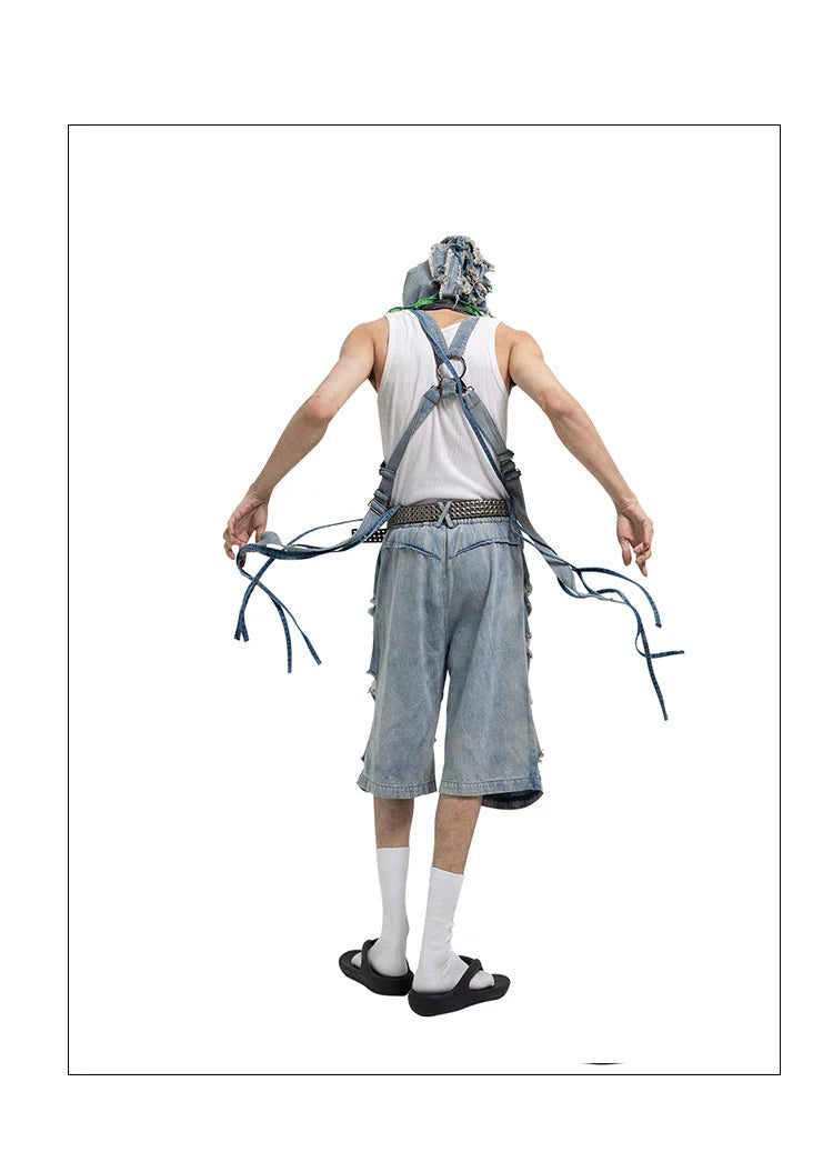 Dnd4des Distressed Denim Bermuda Shorts