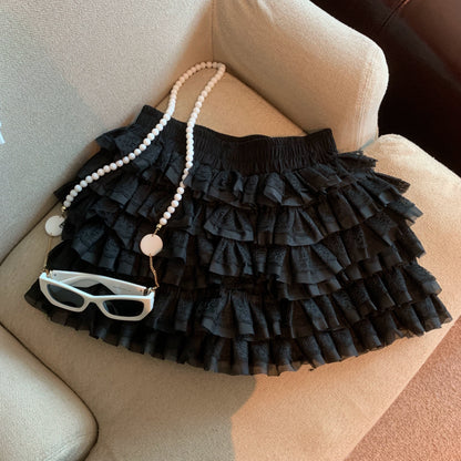 Maeleigh Lace Tiered Mini Skirt