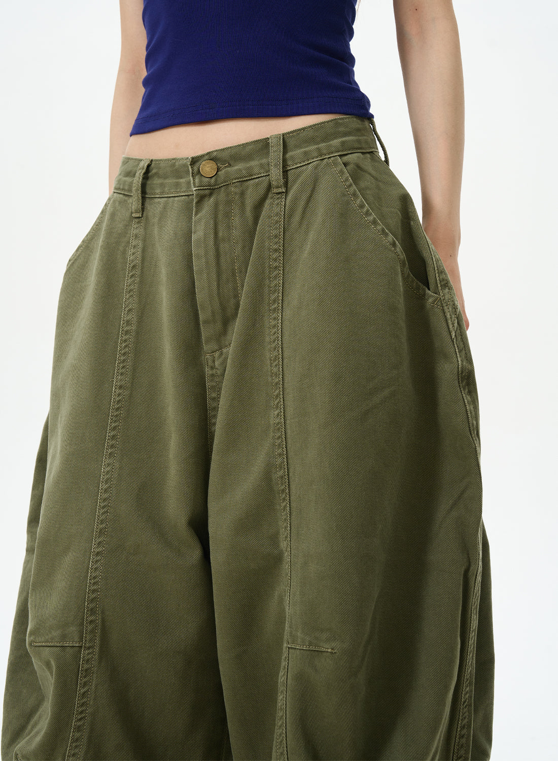 Charcoal Baggy Street Cargo Pants
