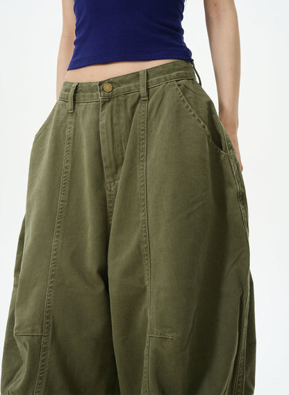 Charcoal Baggy Street Cargo Pants
