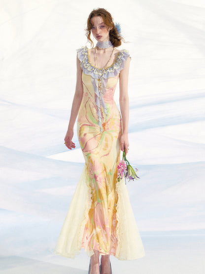 Pastel Yellow Maxi Dress