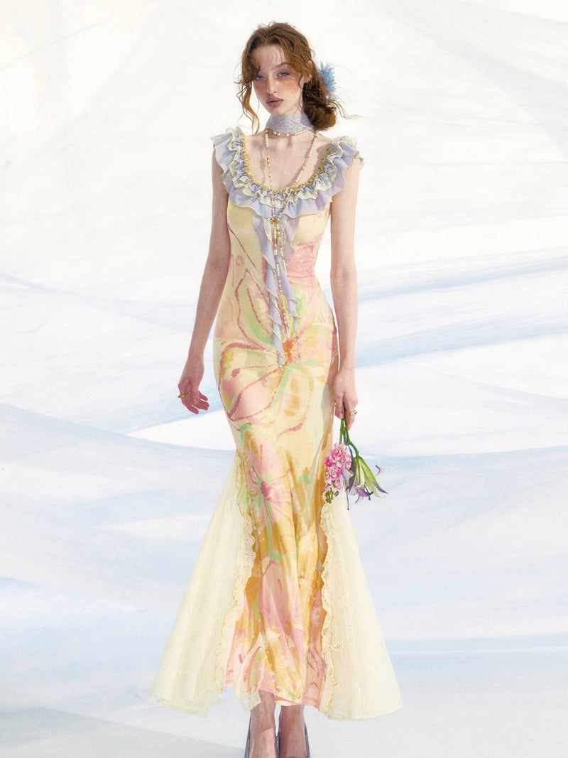 Pastel Yellow Maxi Dress