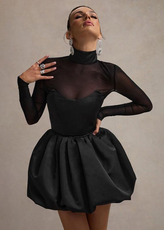 Eclipse Balloon-skirt Mini Dress