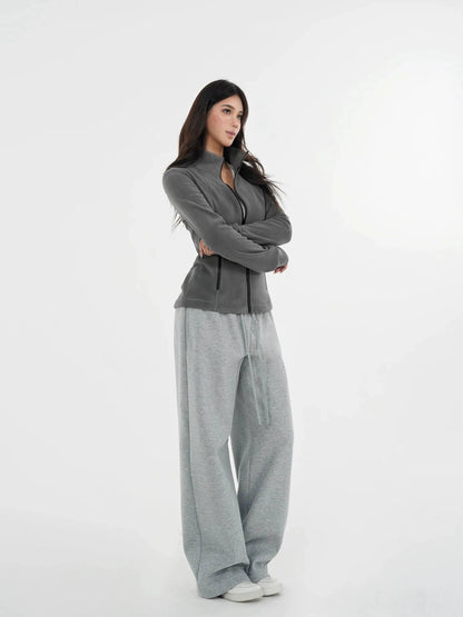 Low-waist Drawstring Straight-leg Sweatpants