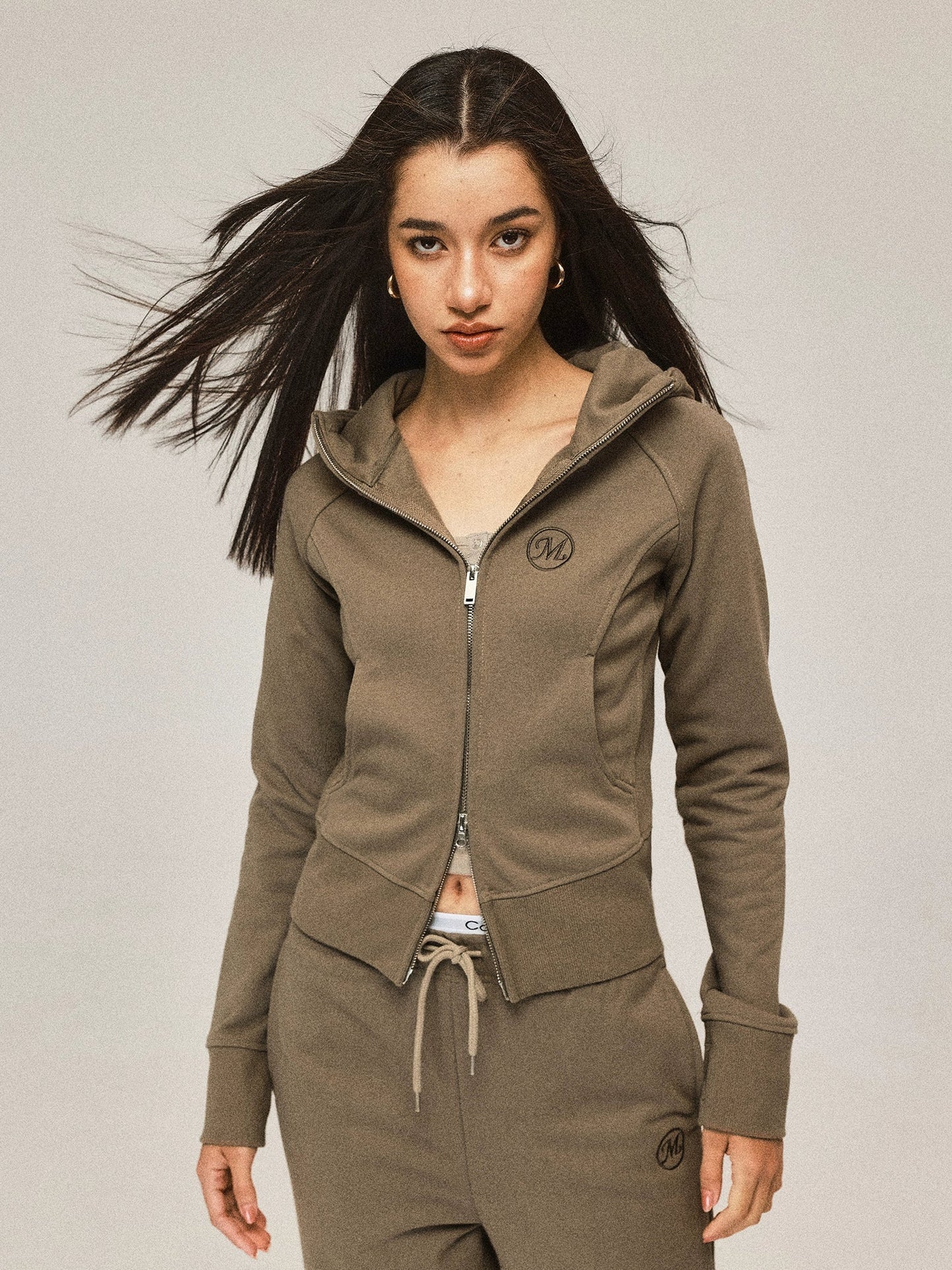 Hooded Sweatshirt Cardigan