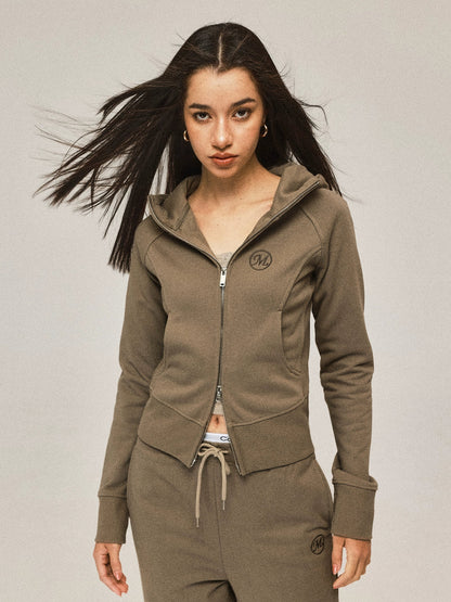 Hooded Sweatshirt Cardigan