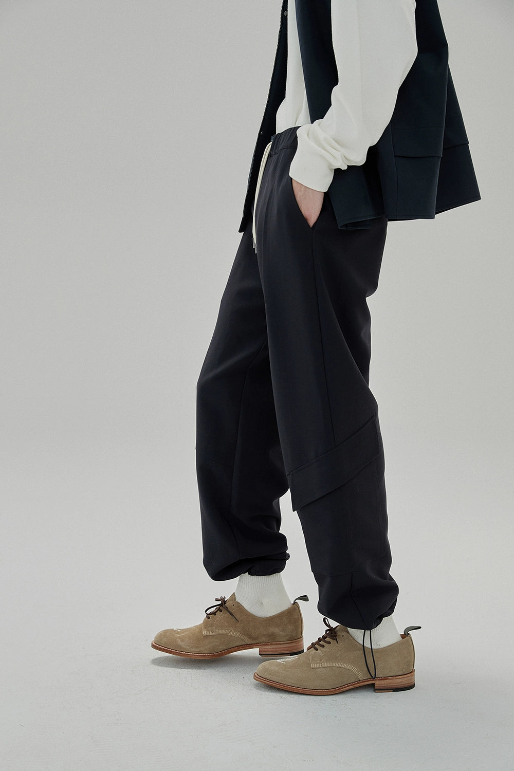 Draping Drawstring Cargo Pants