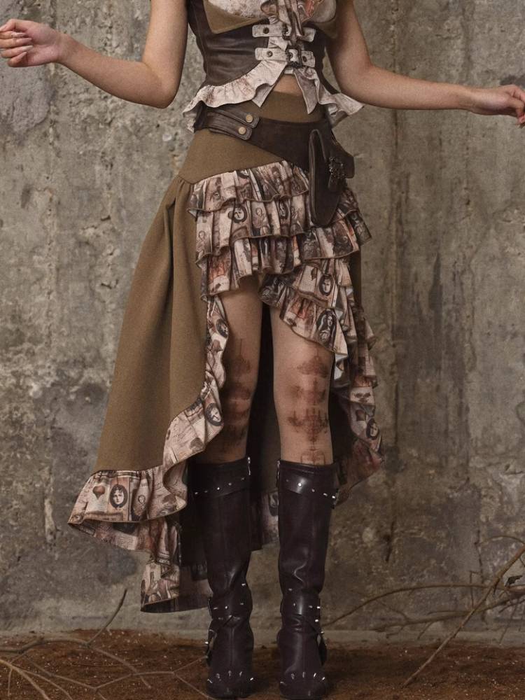 Ruffle Bustle Skirt