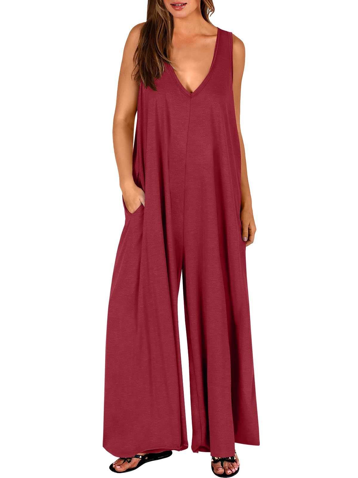 Summer Fresh Pocket Jumpsuit Thin Jumpsuit