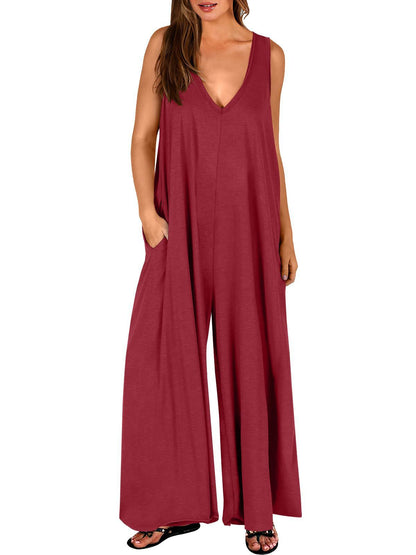 Summer Fresh Pocket Jumpsuit Thin Jumpsuit