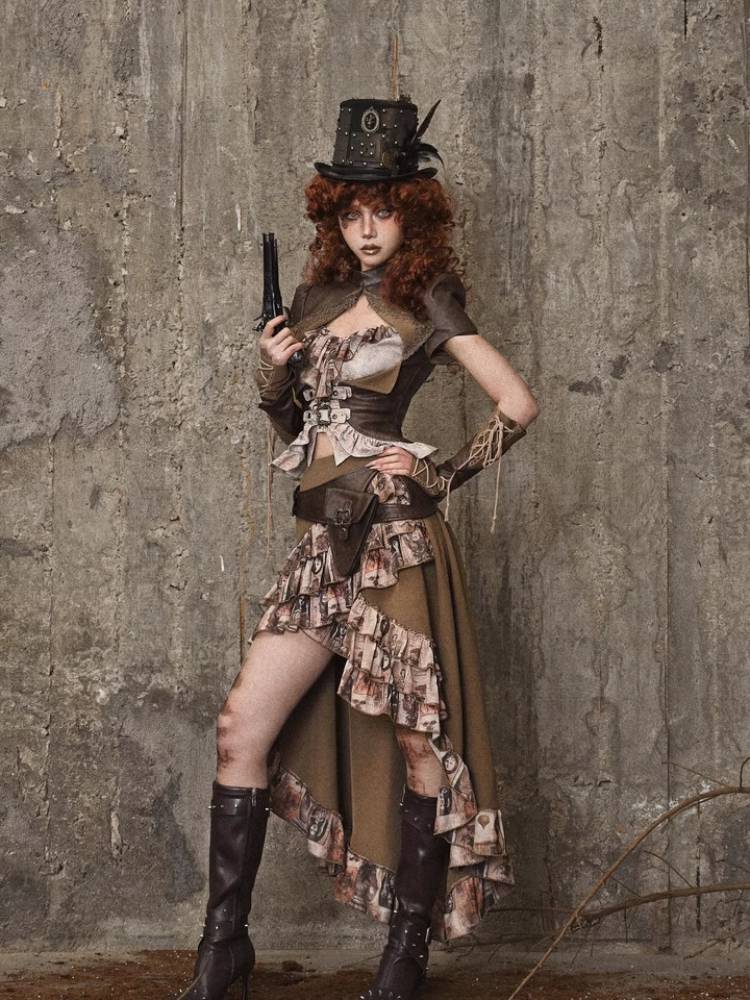 Ruffle Bustle Skirt