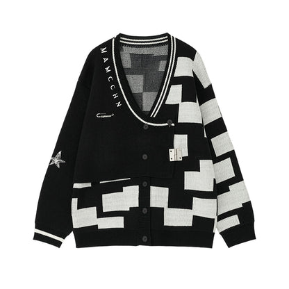 Original Design Garbled Sweater Cardigan Top