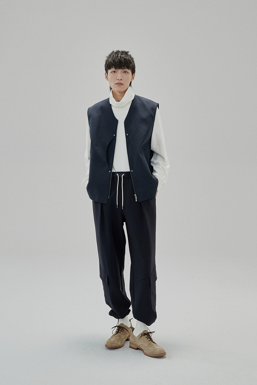Draping Drawstring Cargo Pants