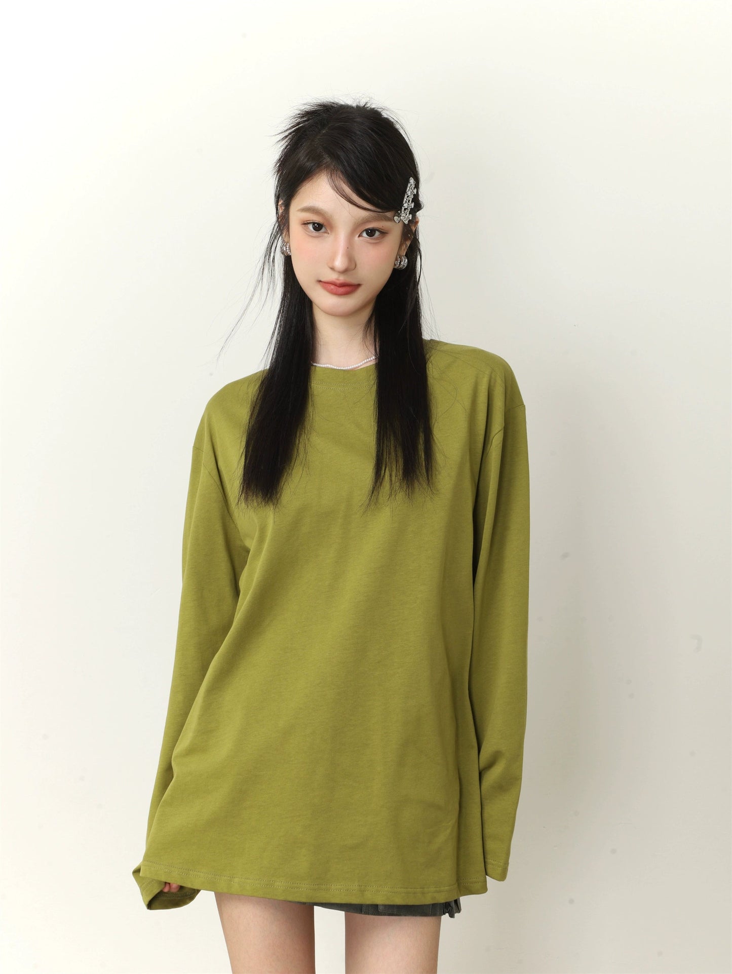 Color Loose Long Sleeve T-shirt