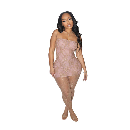 Clothing Night Club Mesh Pantyhose Suit