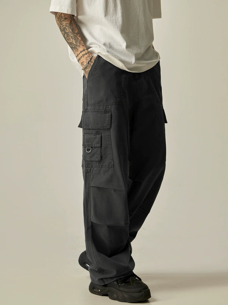 Wide-leg Utility Cargo Pants