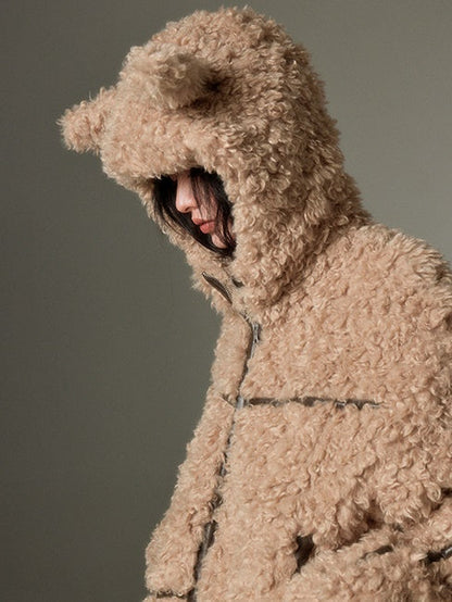 Sustainable Rabbit-eared Fur Coat