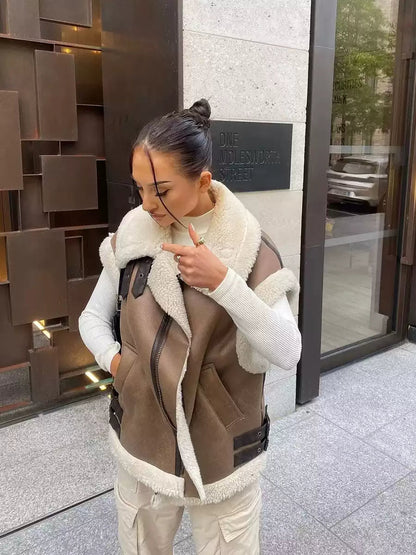 Neda Fur Vest Coat