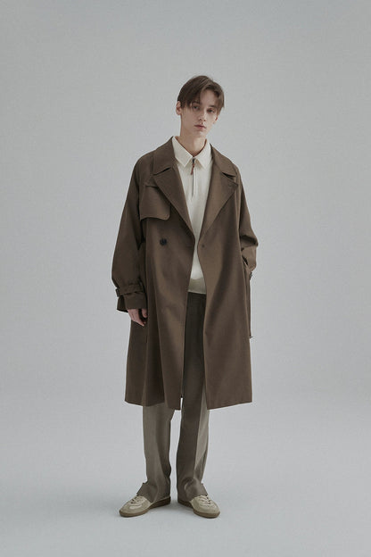 Half-zip Polo Collar Pocket Oversized Sweatshirt