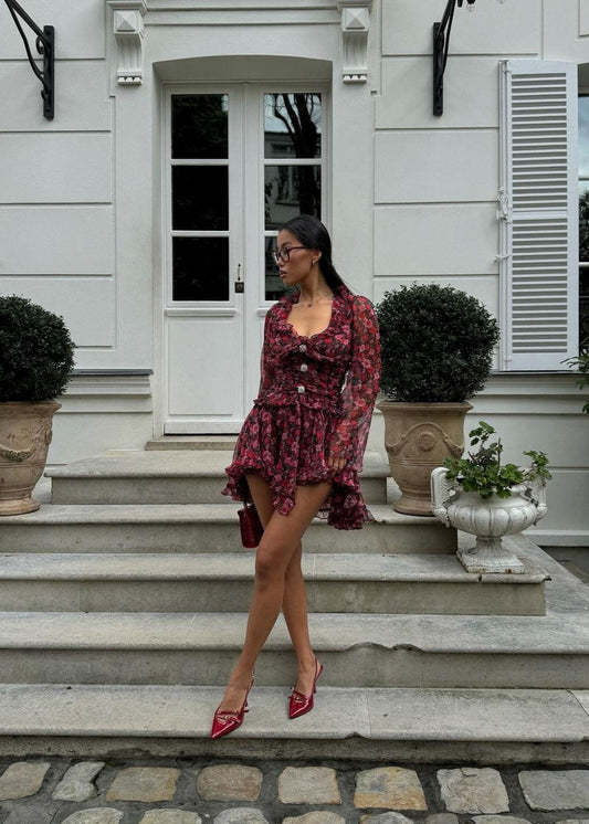 Roselle Ruffled Mini Dress