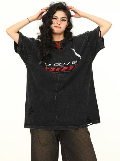 Uloose Distressed Oversized T-shirt