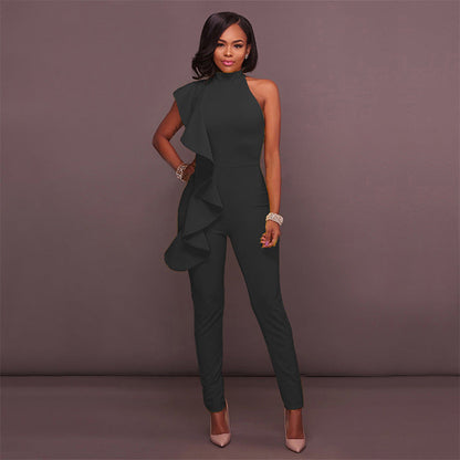Clothing Dress Ruffled Sleeveless Jumpsuit