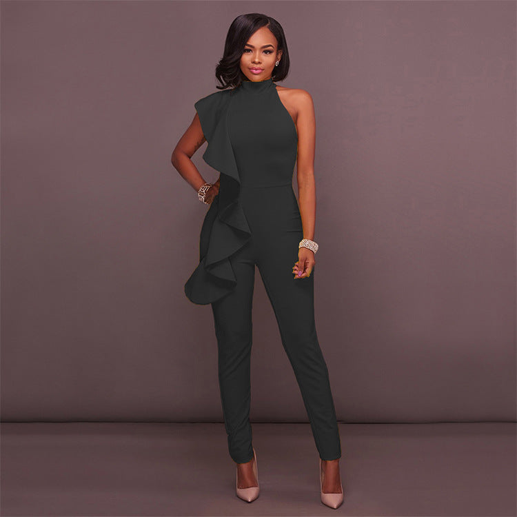 Clothing Dress Ruffled Sleeveless Jumpsuit