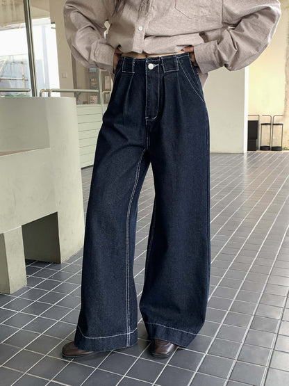 Lemon Wide-leg Denim Pants