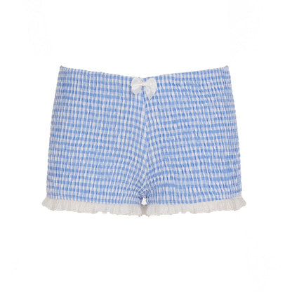 Farryn Scalloped Plaid Shorts