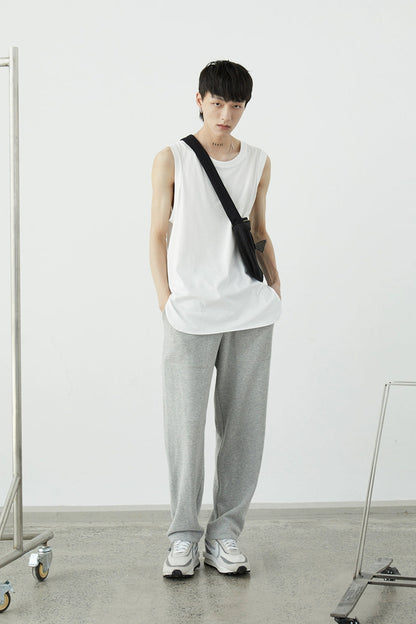 Drawstring Wide-leg Athletic Pants